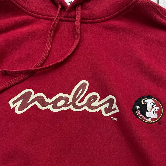 VTG Florida State Seminoles 'Noles Size L Embroidered Logo Hoodie Sweatshirt - Picture 2 of 5